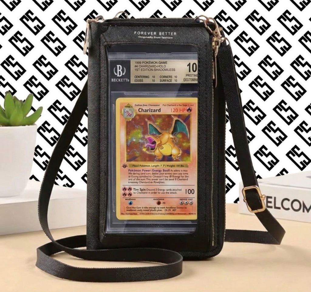 Tracolla Elegante porta 1 Carta Gradata o Telefono, portafogli incorporato